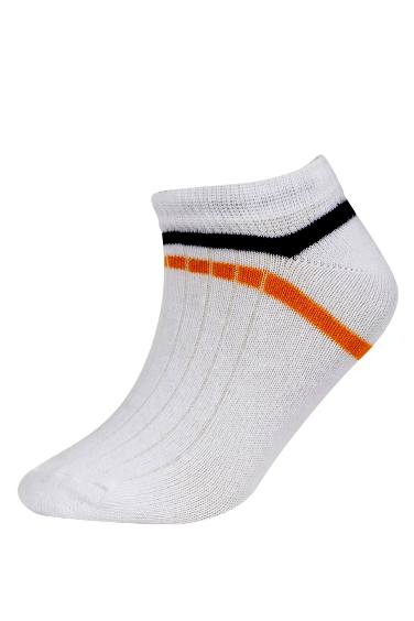 Erkek Çocuk Baskılı 5'li Pamuklu Patik Çorap