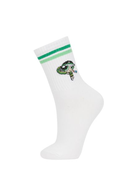 Women PowerPuff Girls 3 Pack Cotton Short Socks