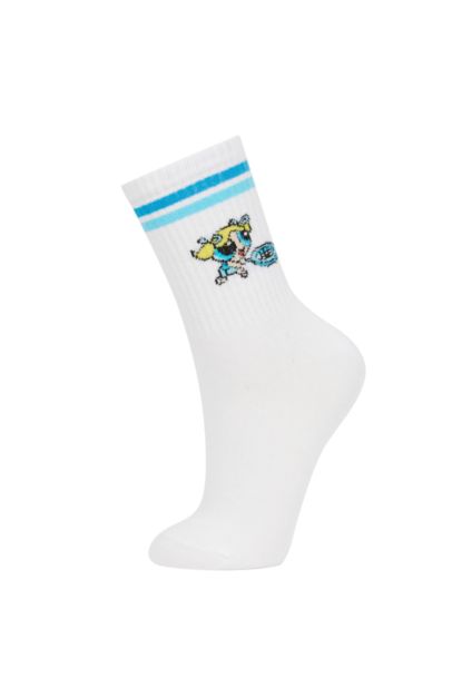 Women PowerPuff Girls 3 Pack Cotton Short Socks