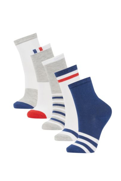 Lot de 5 paires de chaussettes longues en coton pour garçon