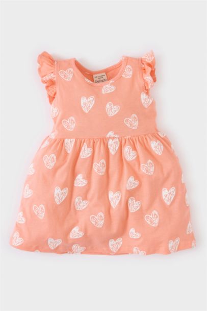 Baby Girl Patterned Short Sleeve Dress