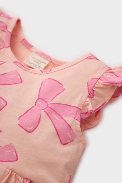 Robe à manches courtes à motifs pour bébé fille