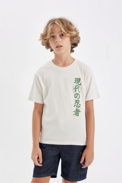 Boy Crew Neck Printed Short Sleeve T-Shirt