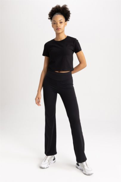DeFactoFit Flare Leg Yoga Cotton Trousers