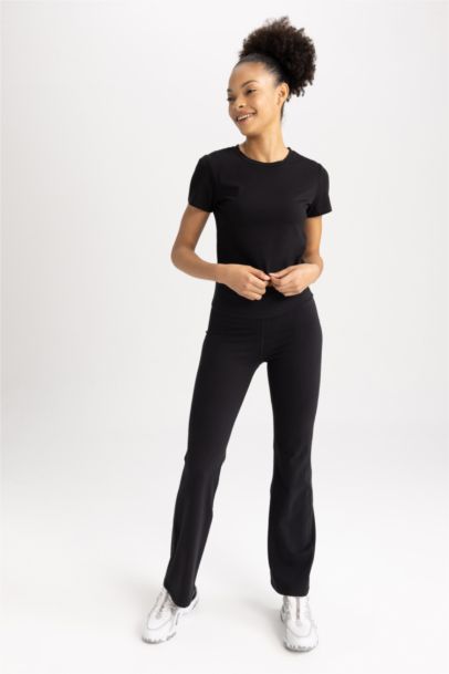 DeFactoFit Flare Leg Yoga Cotton Trousers