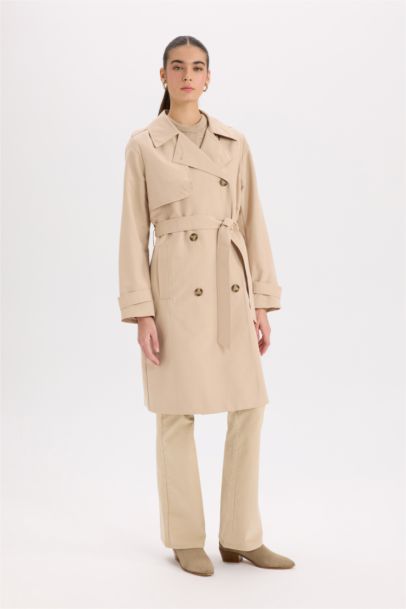 معطف ترانش كوت قصة عادية مقاوم للماء