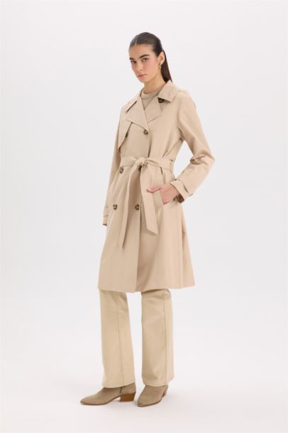 معطف ترانش كوت قصة عادية مقاوم للماء