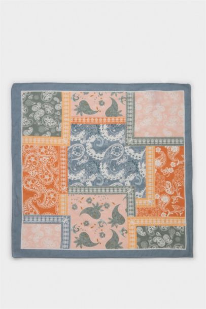 Kadın Desenli Pamuklu Bandana