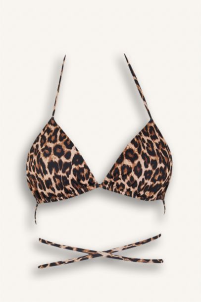 Fall in Love Regular Fit Animal Print Bikini Top