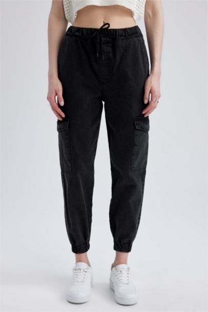 Cargo Jogger Ankle Length Cotton Jeans