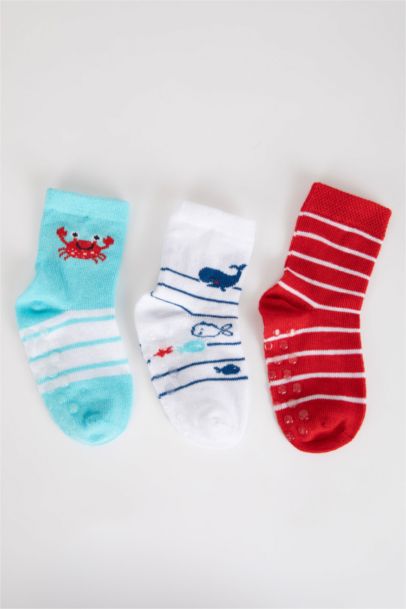 Baby Boy 3 Pack Cotton Long Socks