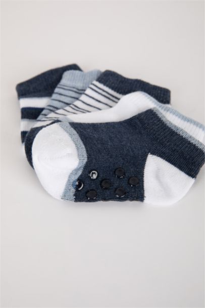 Dikişsiz 5'li Pamuklu Patik Çorap Erkek Bebek