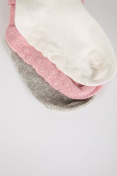 شرابات بيبي طويلة قطن - 3 قطع