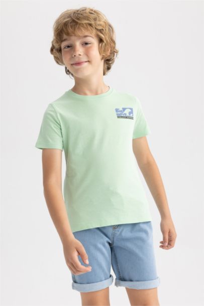 T-Shirt Imprimé à Manches Courtes Col Rond pour Garçon