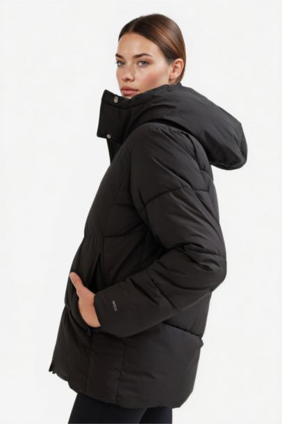 Manteau Doudoune d’hiver imperméable à capuche avec doublure polaire de DeFactoFit