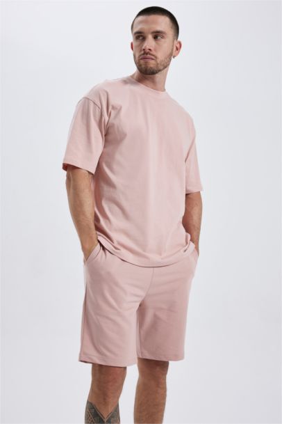 Defacto Fit Oversize Fit Crew Neck Printed T-Shirt