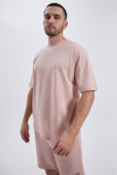 Defacto Fit Oversize Fit Crew Neck Printed T-Shirt