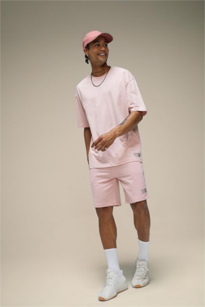 DeFactoFit Slim Fit Dar Kesim Cepli Baskılı Şort