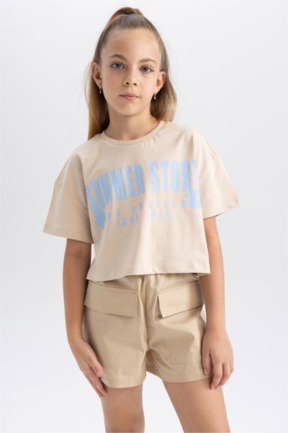 تي شيرت كروب بناتي نص كم