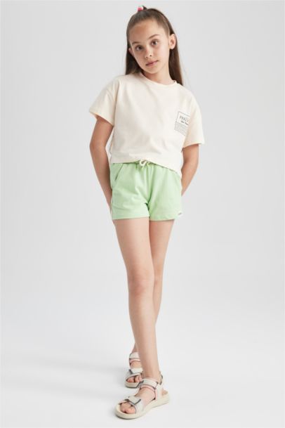 Girl Combed Cotton Shorts