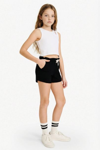 Girl Lace Waist Shorts