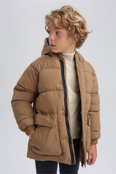 Girl Hooded Long Puffer Jacket