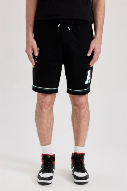 Regular Fit Sweatshirt Fabric Shorts