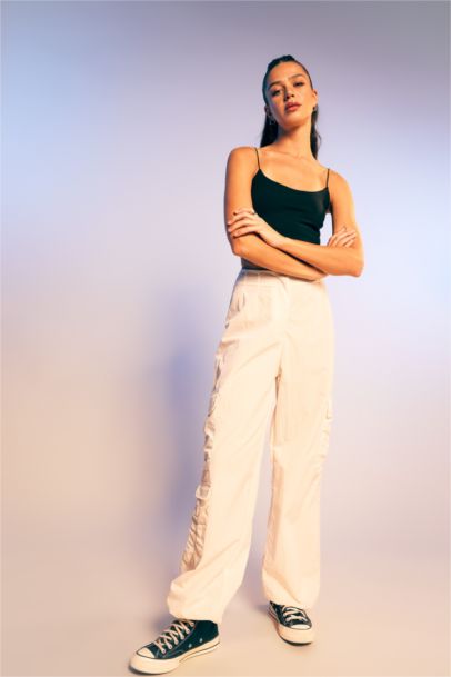 Parachute High Waist Standard Trousers