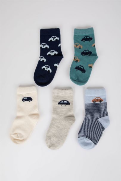 Chaussettes Longues Coton BéBé Garçon - 5 Pièces