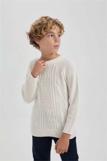 Pull-Over Col Rond Coupe Régulière Pour Garçon