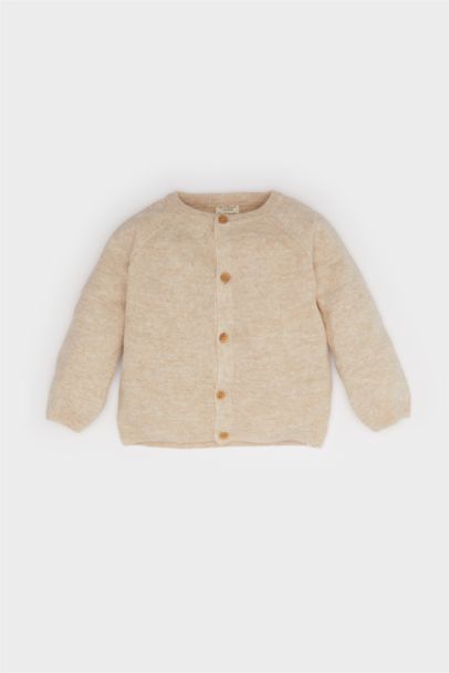Cardigan tricot à col rond et boutons pour bébé garçon