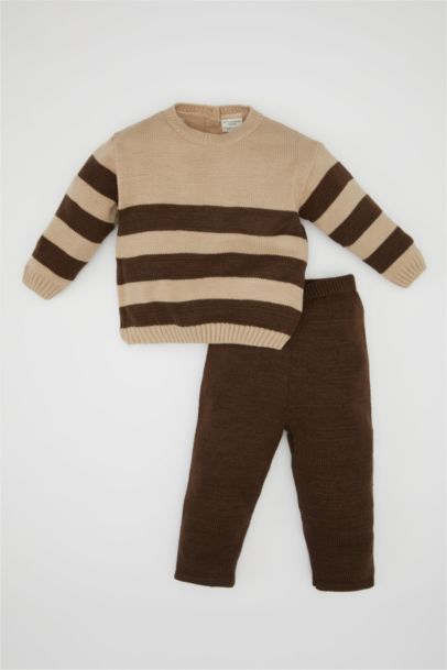 Baby Boy Striped Pullover Pants 2 Piece Set