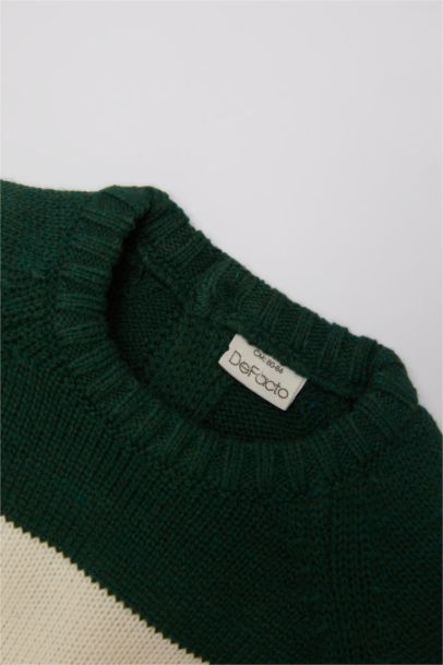 Pull en tricot Bloc de Couleur Col Ras Du Cou BéBé Garçon