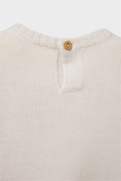 Bisiklet Yaka Baskılı Triko Kazak Erkek Bebek