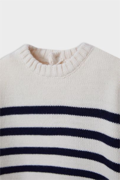Baby Boy Regular Fit Striped Crew Neck Pullover