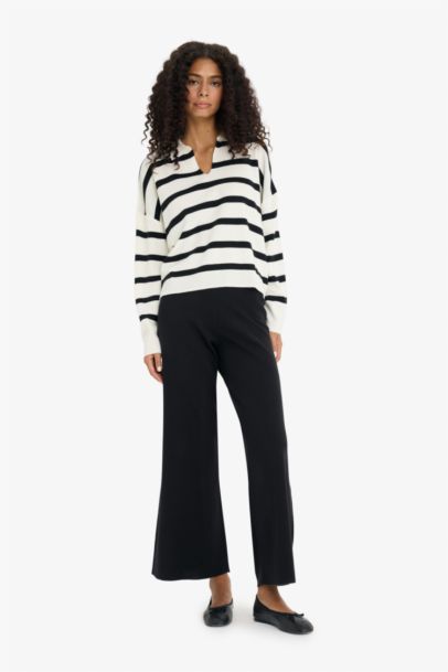 بلوز صوف قصة مريحة بياخة بولو