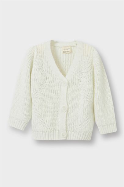 Baby Girl V-Neck Button Down Cardigan