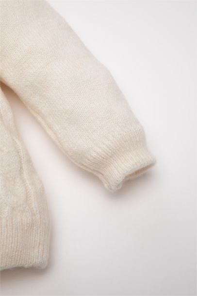 Pull en tricot à col rond Coupe régulière pour bébé fille