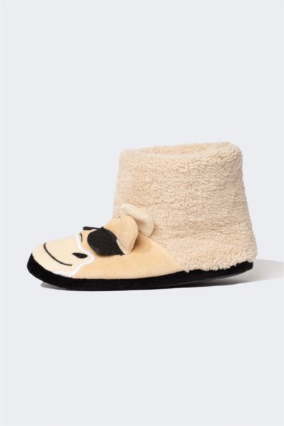 بوت بيت اولادي بكعب مسطح بني