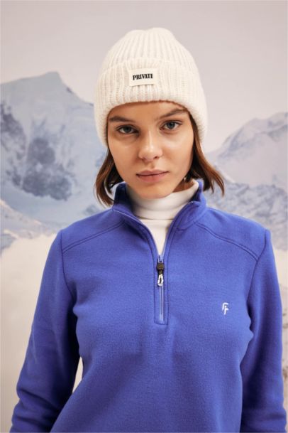 Standard Fit Printed Fleece Sweatshirt