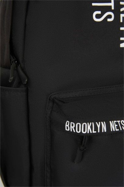 Unisex NBA Brooklyn Nets Su İtici Kumaş Okul Çantası
