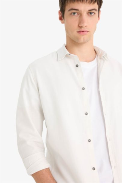 Slim Fit Cotton Long Sleeve Shirt