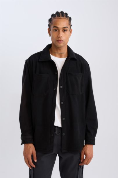 Relax Fit Long Sleeve Fleece Shirt