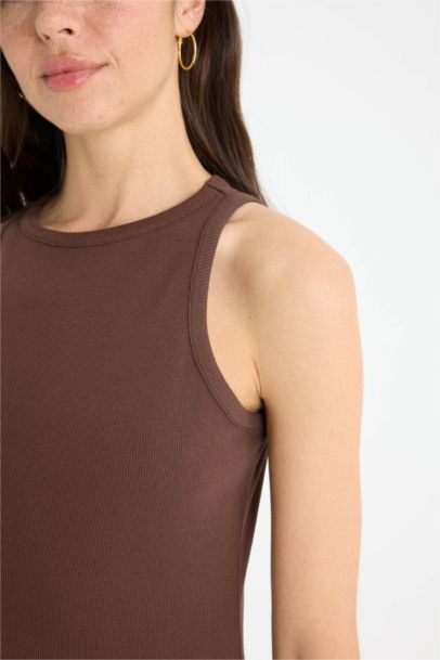 Bodycon Halter Collar Camisole Maxi Dress