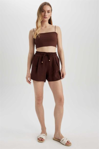 شورت وايد ليج بخصر عالي