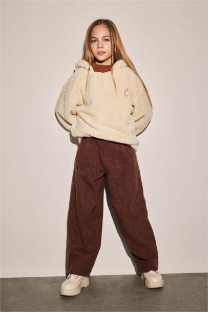 بنطلون بناتي وايد ليج طوبي