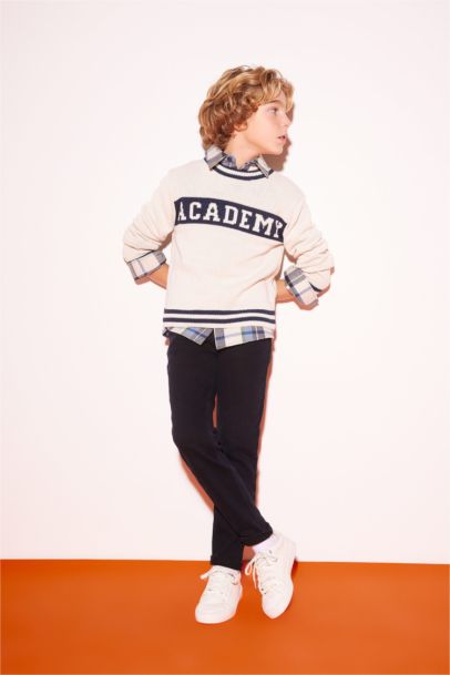 Boy Crew Neck Knitted Pullover