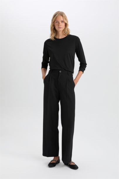 Regular Fit Crew Neck Striped Long Sleeve T-Shirt