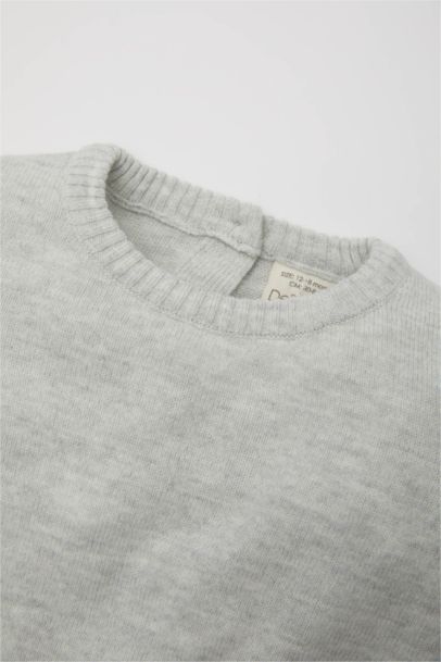Baby Boy Crew Neck Basic Knitted Pullover