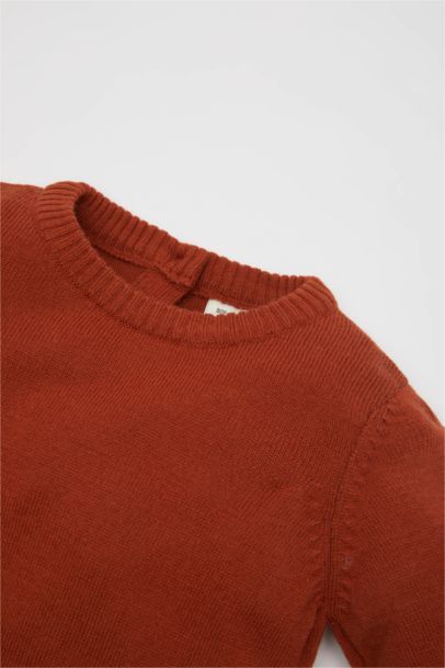 Baby Boy Crew Neck Basic Knitted Pullover